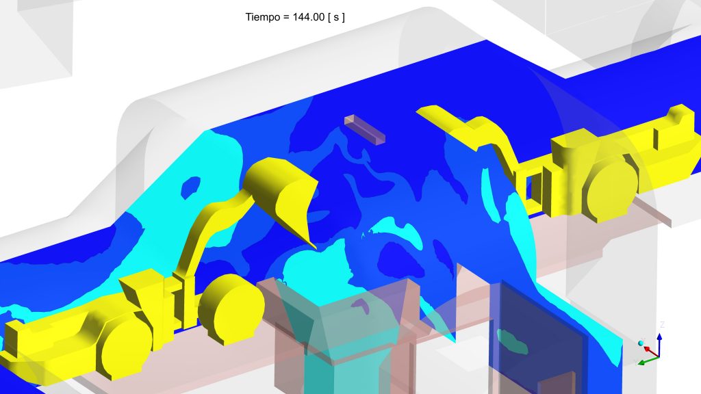 Distribución de material particulado al interior de túnel