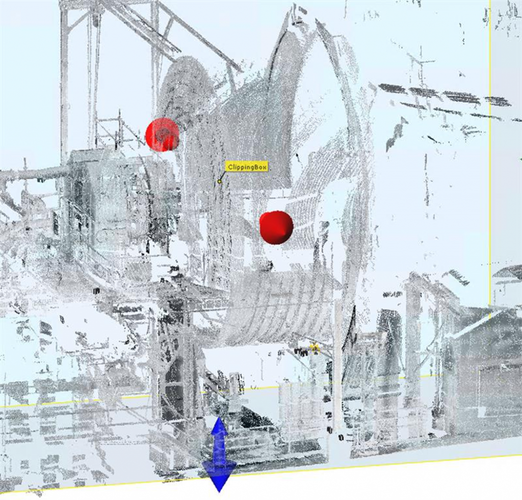Nube de puntos de molino SAG.
